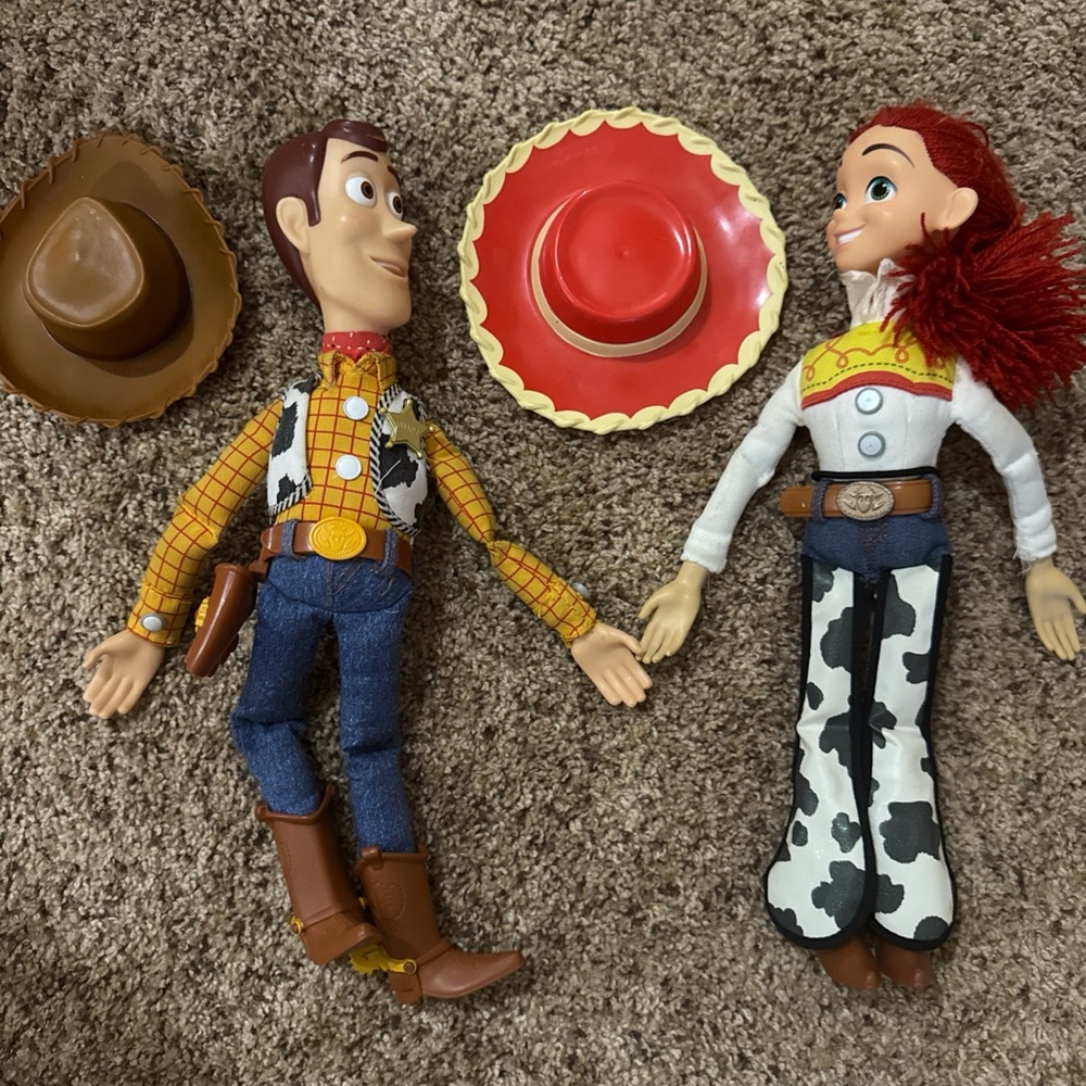 Woody and Jesse Toy Set with Hats